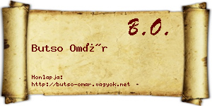 Butso Omár névjegykártya